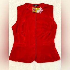 FORE Velvet Red Women's Vest Size Medium NWT